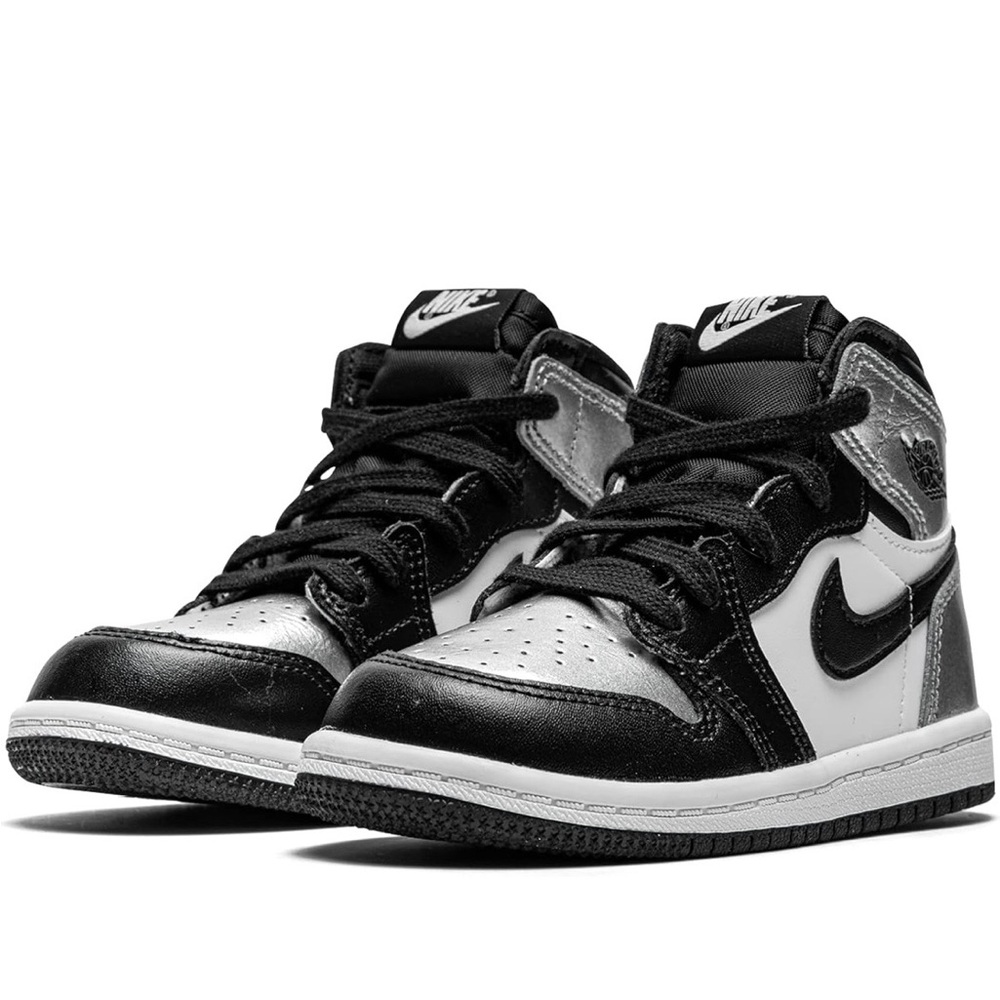 Nike Kids Black, White & Silver High-Top Sneakers